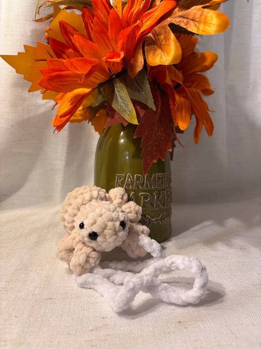 Chunky Crochet Spider Plushie | Fuzzy Amigurumi Halloween Decor | Cream Velvet Yarn Stuffed Animal | Fall Gift Idea