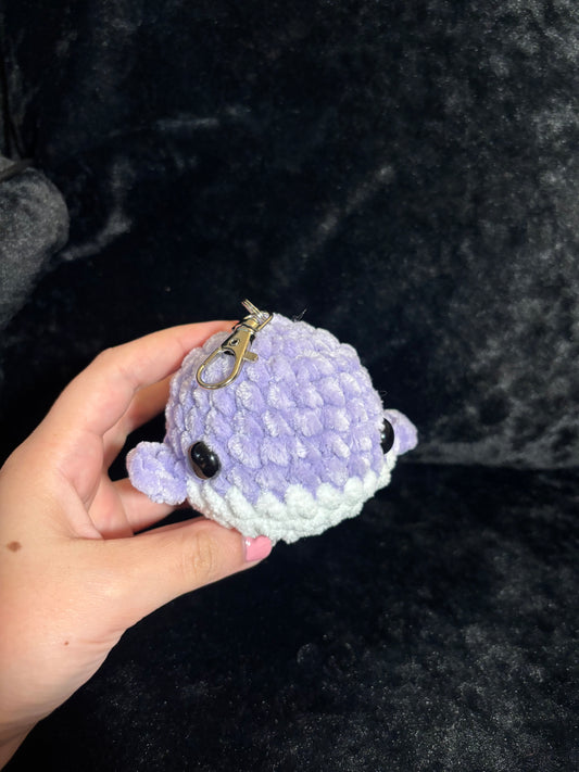 Baby Whale Crochet Keychain