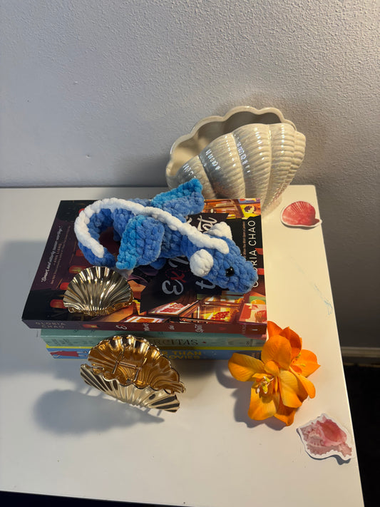 Handmade Plush Dragon Buddy – Ocean Breeze Edition